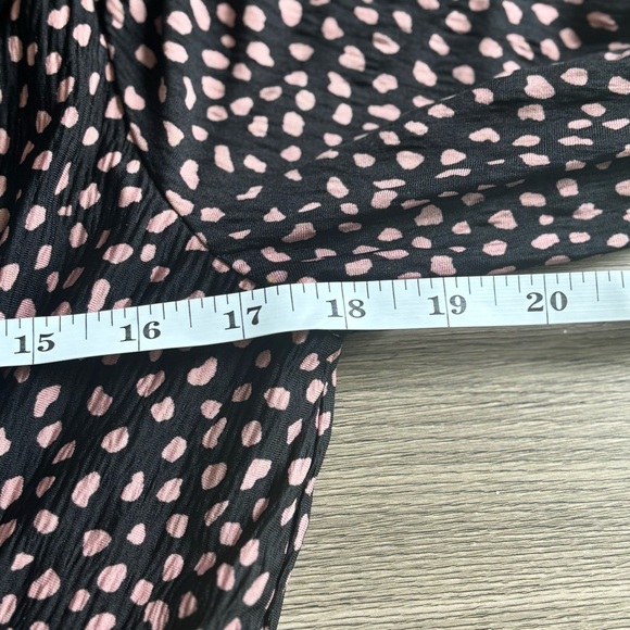 Womens Oasis Black Floral Print Dress Women’s Small – Puff Sleeve V-Neck A-Line - Picture 8 of 8